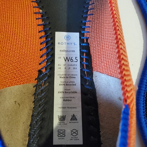 Rothy’s  The Point Persimmon Retired Color Sz 6.5 - Picture 8 of 8